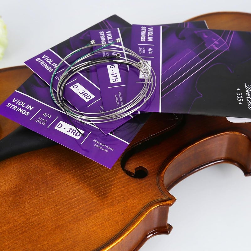 Danchet Violin Strings 4/4 D3. 2 pcs & G4. 2 pcs Senior Level, Ball End, Nickel Silver Wound 305… - Image 2